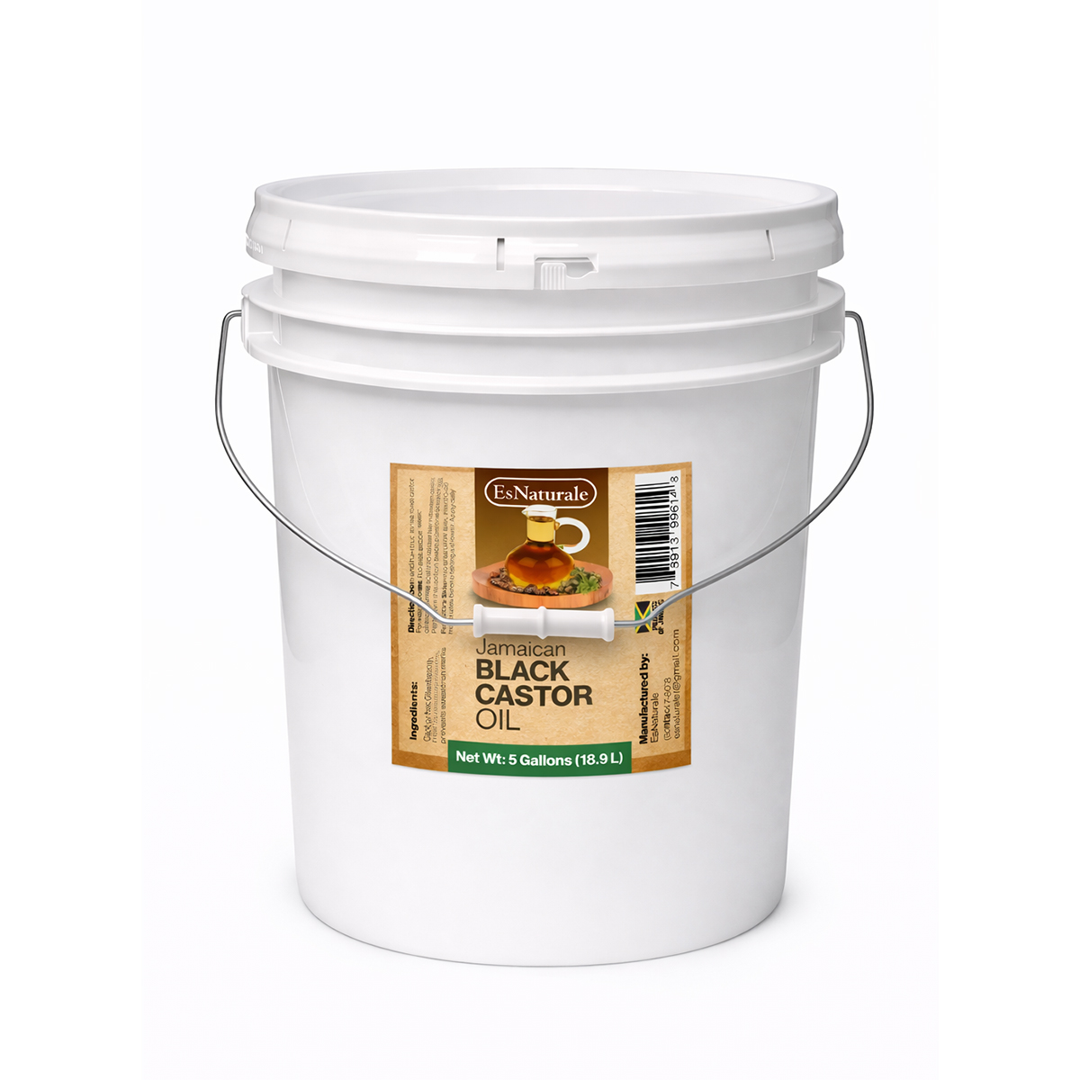 5 gallons Jamaican Black Castor Oil